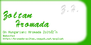 zoltan hromada business card